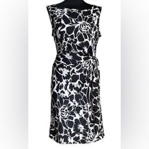 Diane von Furstenberg Della Dress Dahlia Silk Blend Faux Wrap Sleeveless Size 12